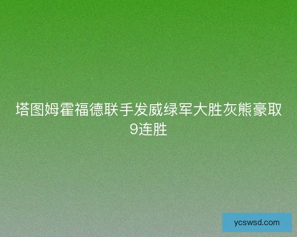 塔图姆霍福德联手发威绿军大胜灰熊豪取9连胜